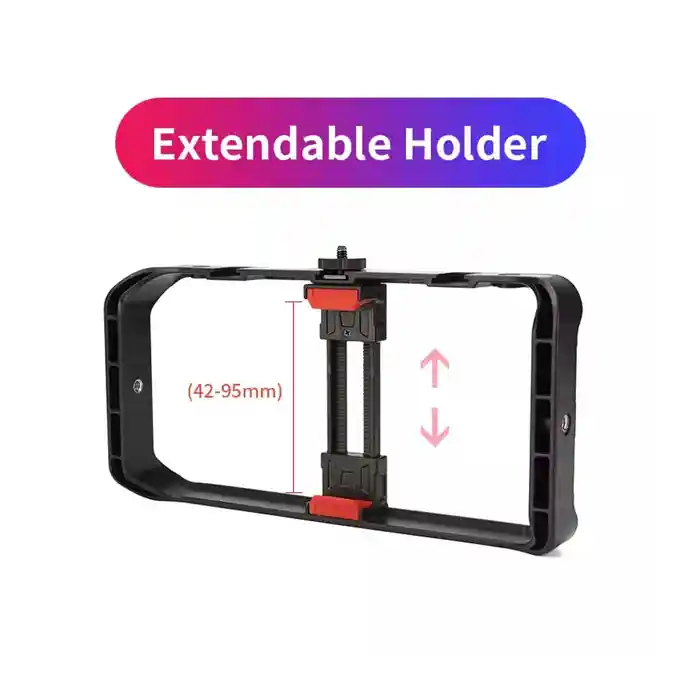 Jmary MT-33 Vlogging Filmmaking Cage Stabilizer Grip Tripod Mount Video Rig Kit Mobile Phone Holders